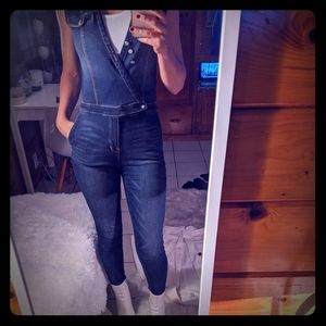 Bebe denim jumpsuit